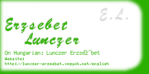 erzsebet lunczer business card